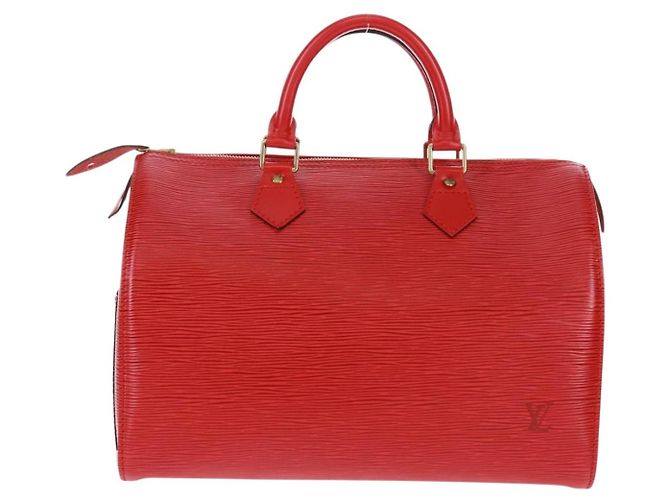 LOUIS VUITTON Epi Speedy 30 Hand Bag Castilian Red M43007 LV - vista 2