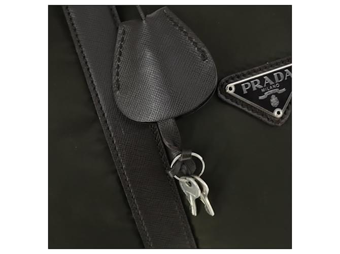 PRADA Boston Bag Nylon Khaki Silver - vista 10