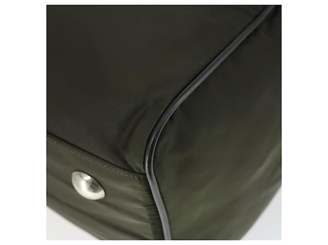 PRADA Boston Bag Nylon Khaki Silver - vista 16