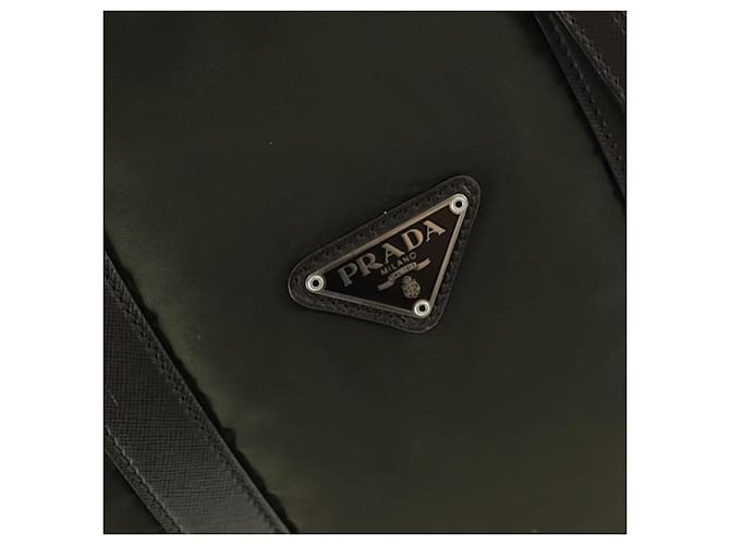 PRADA Boston Bag Nylon Khaki Silver - vista 19