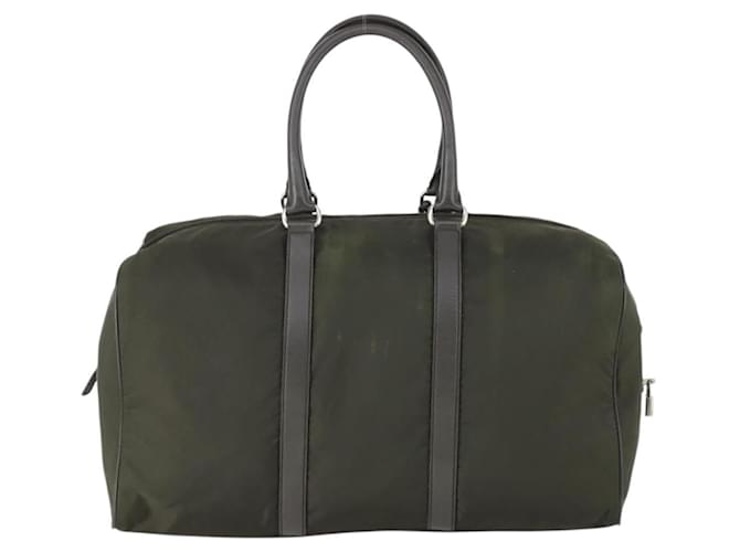PRADA Boston Bag Nylon Khaki Silver - vista 2