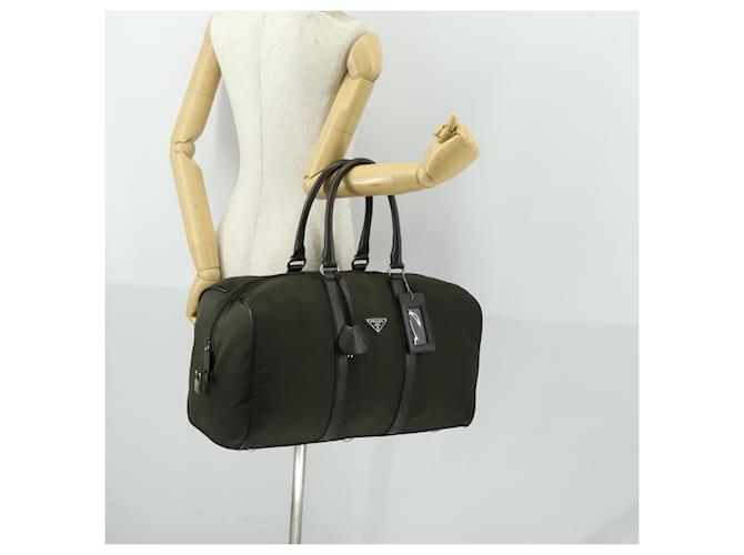 PRADA Boston Bag Nylon Khaki Silver - vista 23