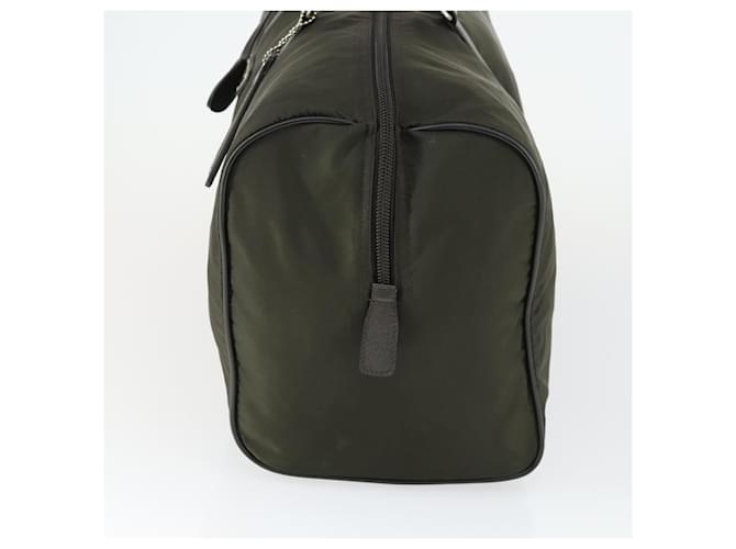 PRADA Boston Bag Nylon Khaki Silver - vista 3