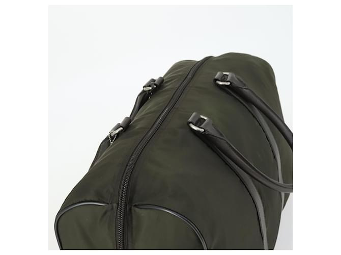 PRADA Boston Bag Nylon Khaki Silver - vista 6