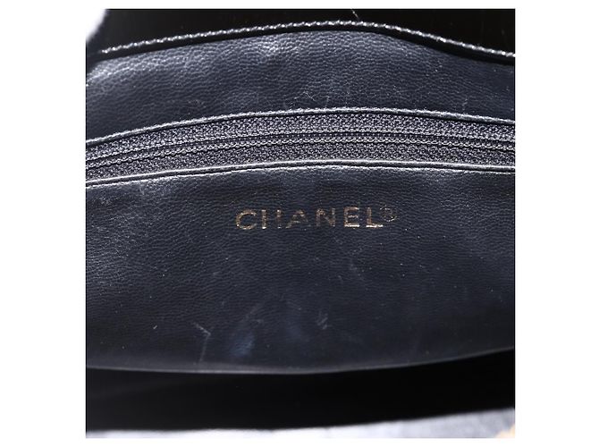 CHANEL Chain Tote Bag Patent Leather Black Gold CC - vista 19