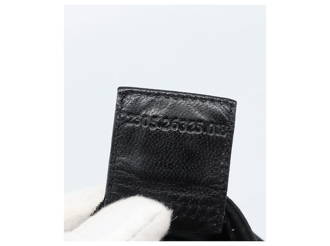 FENDI Mamma Baguette Shoulder Bag Cotton Jersey Black Silver - vista 12