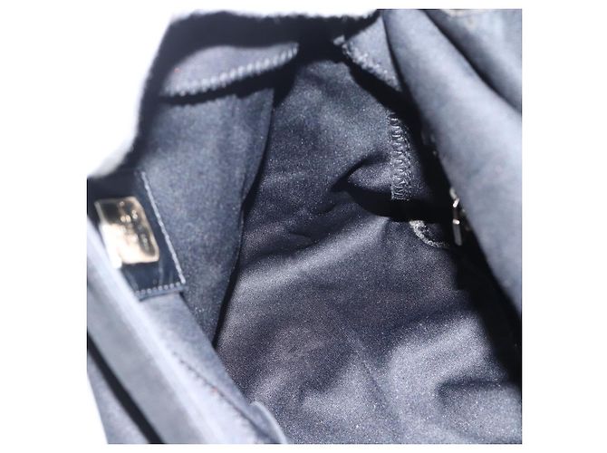 FENDI Mamma Baguette Shoulder Bag Cotton Jersey Black Silver - vista 18