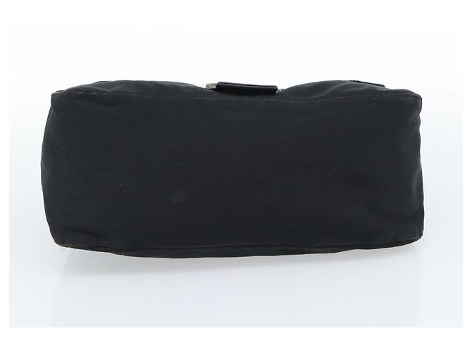 FENDI Mamma Baguette Shoulder Bag Cotton Jersey Black Silver - vista 5