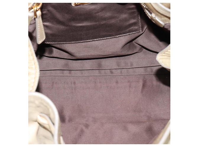 Miu Miu Tote Bag Cuir Vert Or - vue 11