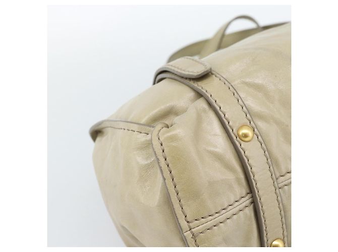 Miu Miu Tote Bag Cuir Vert Or - vue 16