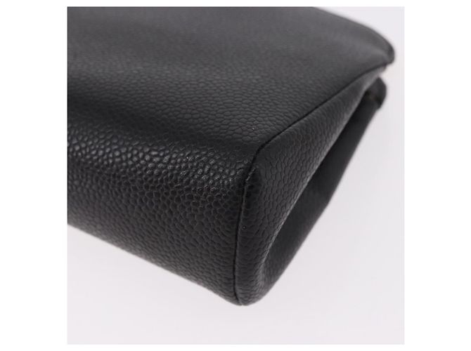 CHANEL Pouch Caviar Skin Black Gold CC - vista 16