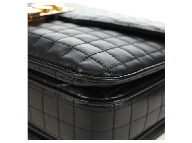 Céline CELINE Chain Shoulder Bag Leather Black Gold - vista 16