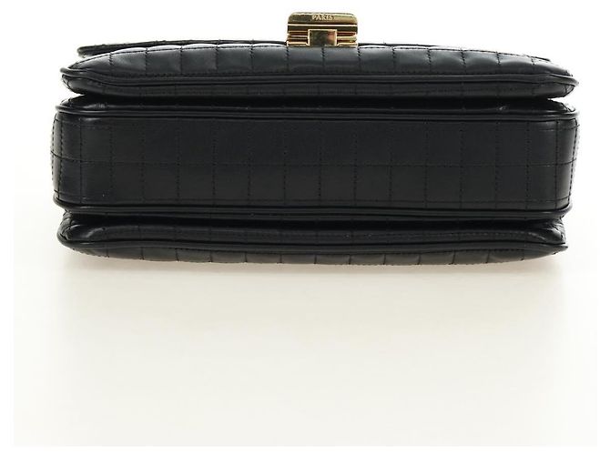 Céline CELINE Chain Shoulder Bag Leather Black Gold - vista 5