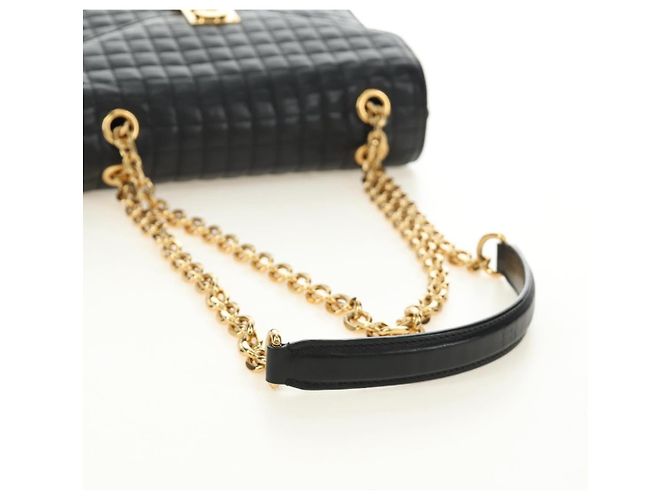 Céline CELINE Chain Shoulder Bag Leather Black Gold - vista 7