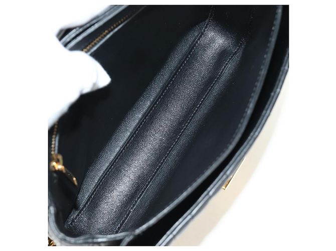 Céline CELINE Chain Shoulder Bag Leather Black Gold - vista 9
