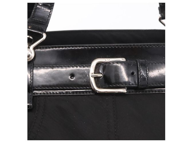 Christian Dior Hand Bag Nylon Black Silver - vista 10