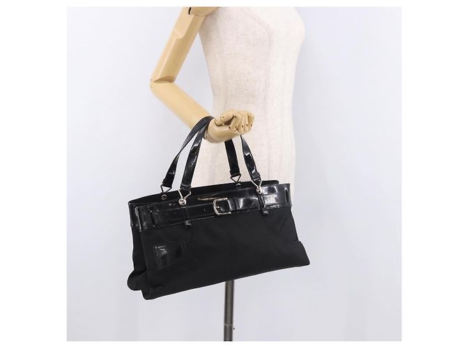 Christian Dior Hand Bag Nylon Black Silver - vista 27