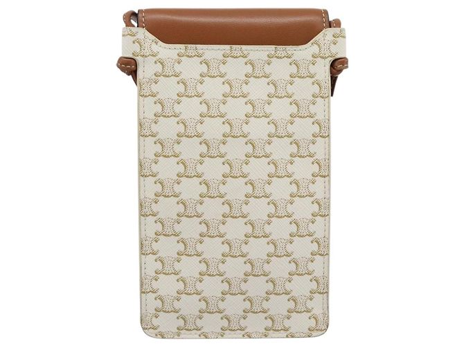 Céline CELINE Triomphe Shoulder Pouch Bag PVC White - vista 2