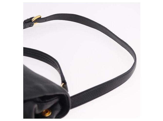 Miu Miu Shoulder Bag Leather 2way Black Gold - vista 14