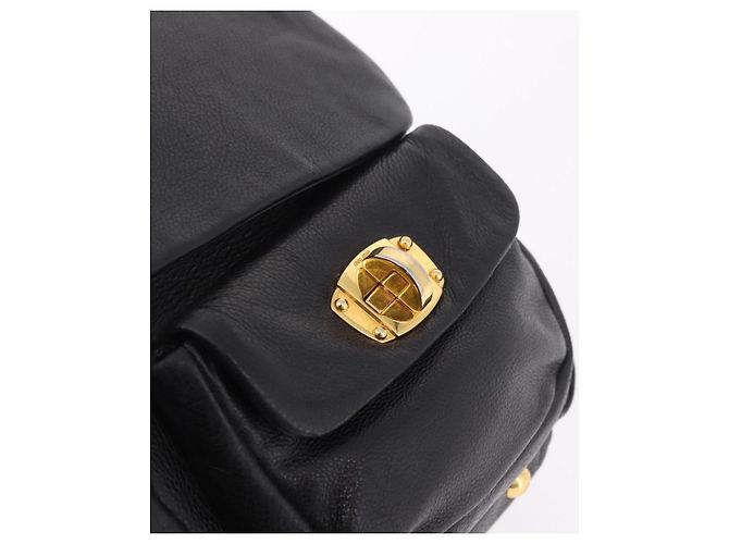 Miu Miu Shoulder Bag Leather 2way Black Gold - vista 20