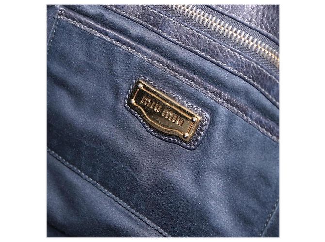 Miu Miu Shoulder Bag Leather 2way Black Gold - vista 22