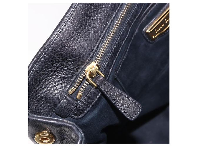 Miu Miu Shoulder Bag Leather 2way Black Gold - vista 25