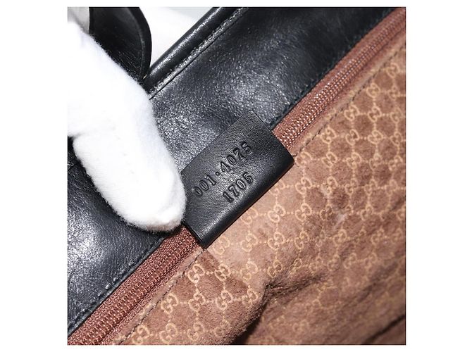 GUCCI Jackie Shoulder Bag Leather Black - vista 11
