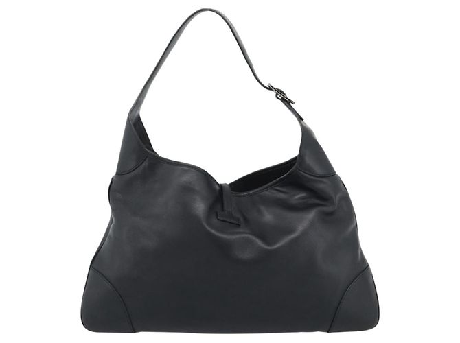 GUCCI Jackie Shoulder Bag Leather Black - vista 2