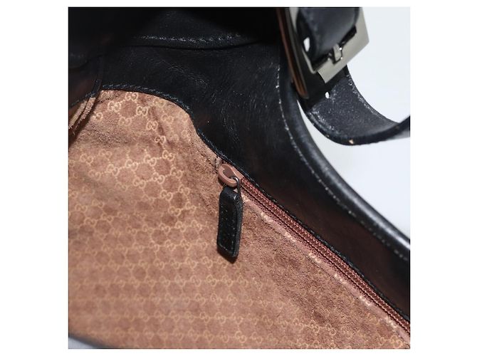 GUCCI Jackie Shoulder Bag Leather Black - vista 20
