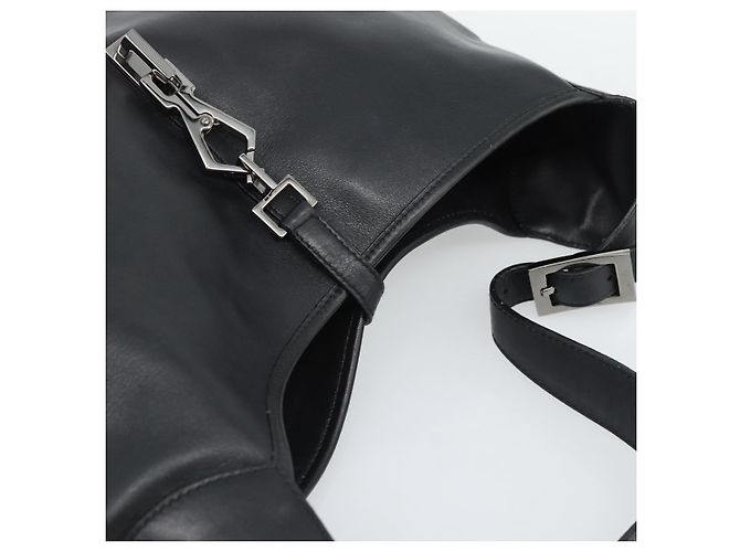 GUCCI Jackie Shoulder Bag Leather Black - vista 6