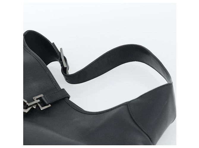 GUCCI Jackie Shoulder Bag Leather Black - vista 8