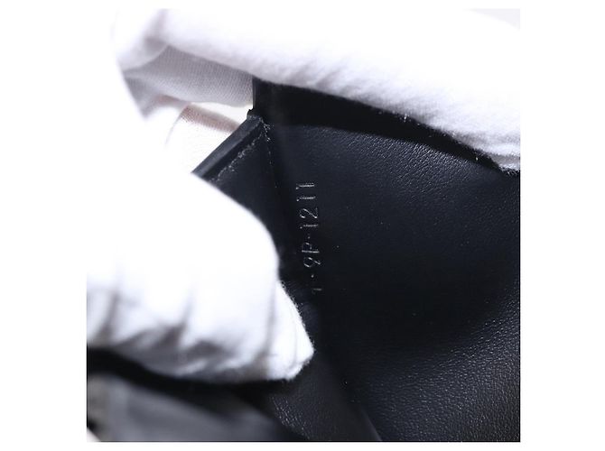 Céline CELINE Triomphe 3 Fold Wallet Leather Black Gold - vista 11