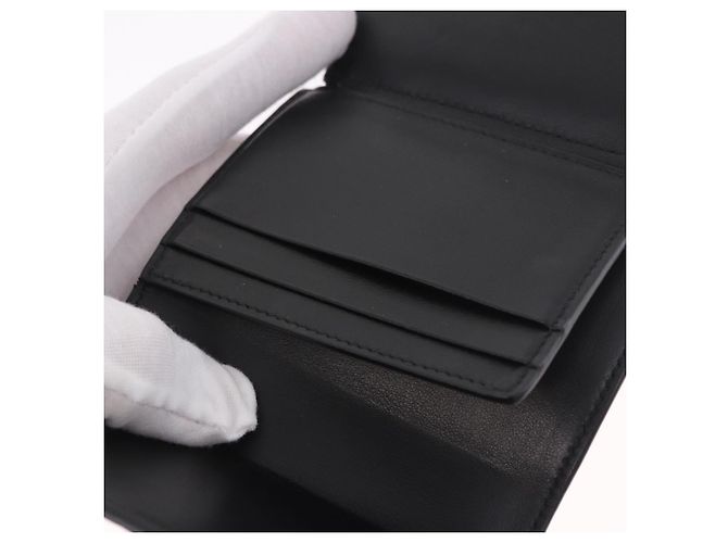 Céline CELINE Triomphe 3 Fold Wallet Leather Black Gold - vista 19