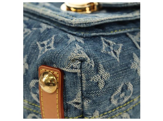 LOUIS VUITTON Monogram Denim Buggy PM Shoulder Bag Blue M95049 LV - vista 15
