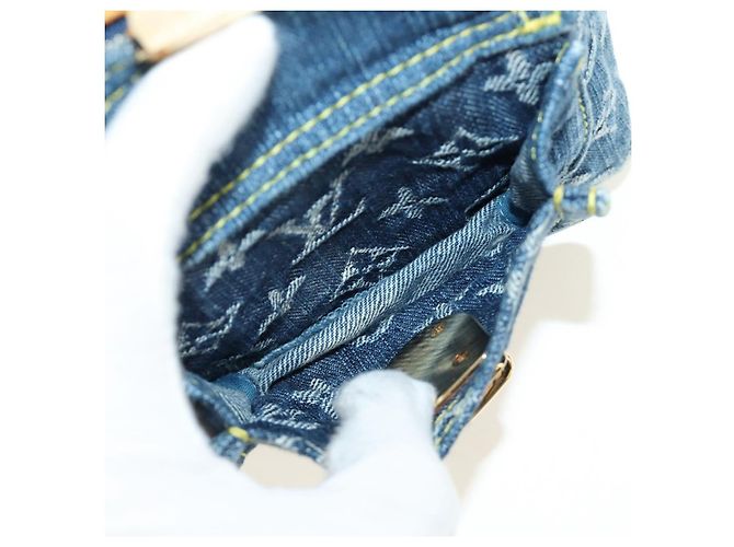 LOUIS VUITTON Monogram Denim Buggy PM Shoulder Bag Blue M95049 LV - vista 20