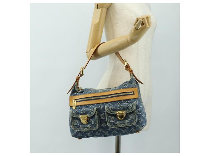 LOUIS VUITTON Monogram Denim Buggy PM Shoulder Bag Blue M95049 LV - vista 28