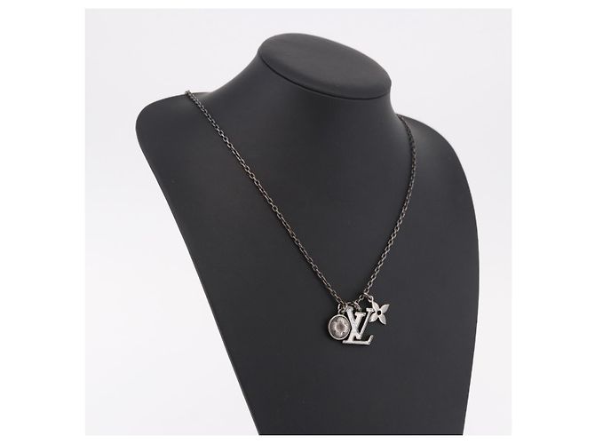 LOUIS VUITTON Necklace metal Silver M00317 LV - vista 15