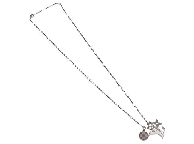 LOUIS VUITTON Necklace metal Silver M00317 LV - vista 2