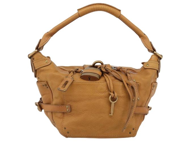 Chloé Chloe Paddington Shoulder Bag Leather Brown Gold Silver - vista 13