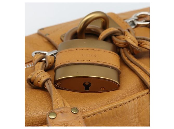 Chloé Chloe Paddington Shoulder Bag Leather Brown Gold Silver - vista 18