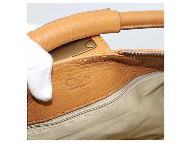 Chloé Chloe Paddington Shoulder Bag Leather Brown Gold Silver - vista 21