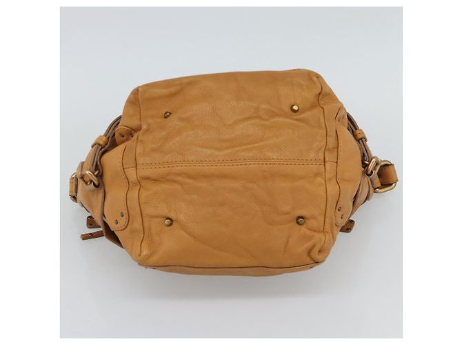Chloé Chloe Paddington Shoulder Bag Leather Brown Gold Silver - vista 5