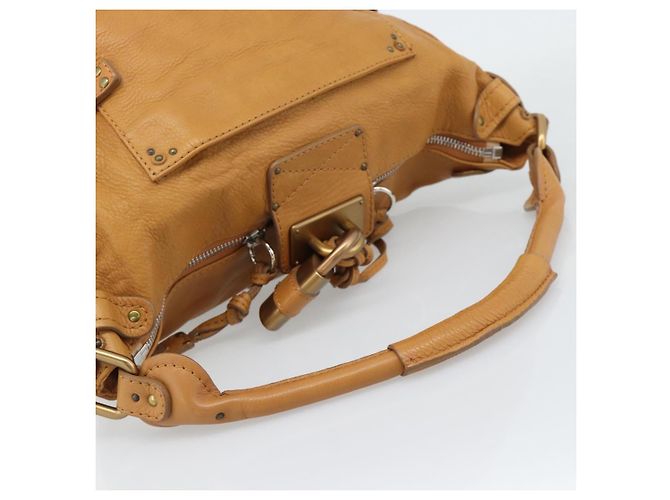 Chloé Chloe Paddington Shoulder Bag Leather Brown Gold Silver - vista 7