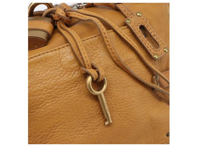 Chloé Chloe Paddington Shoulder Bag Leather Brown Gold Silver - vista 9
