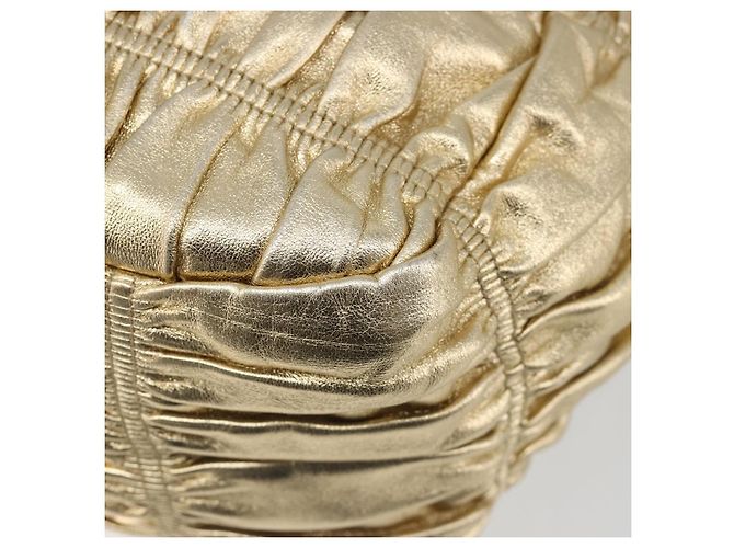 PRADA Handtasche Leder 2-Wege Goldfarben Gold - Ansicht 17