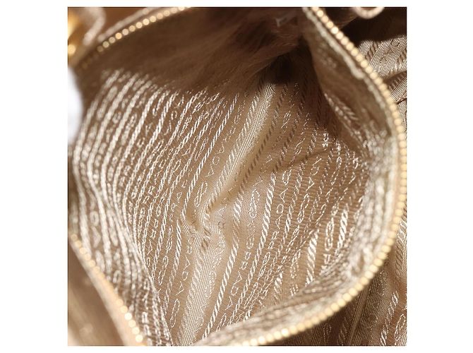 PRADA Handtasche Leder 2-Wege Goldfarben Gold - Ansicht 25