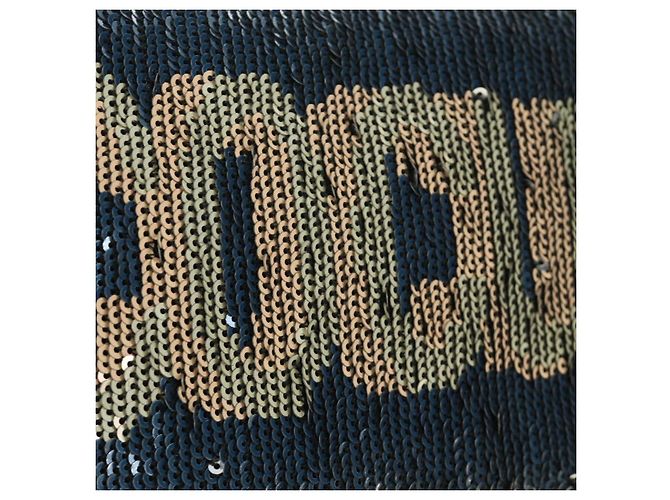 CHANEL Coco Cuba Chain Shoulder Bag Sequin Blue Silver CC - vista 20