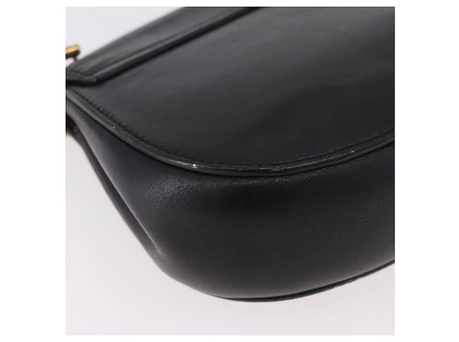 Chloé Chloe Drew Chain Shoulder Bag Leather Black Gold - vista 15