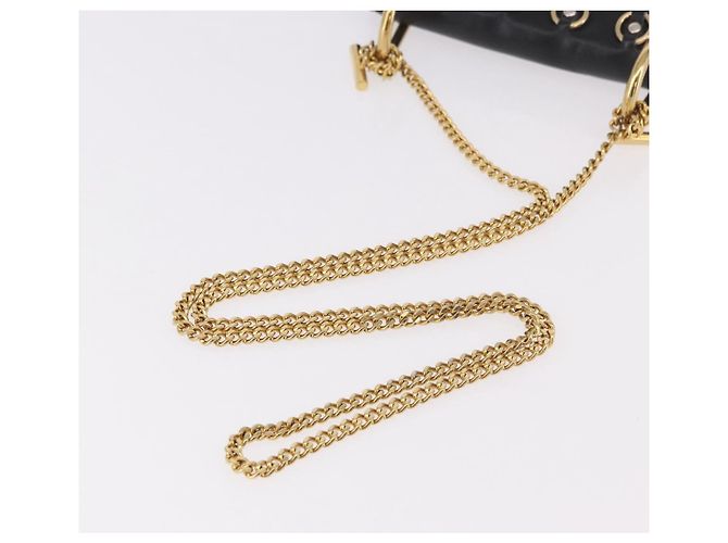 Chloé Chloe Drew Chain Shoulder Bag Leather Black Gold - vista 7
