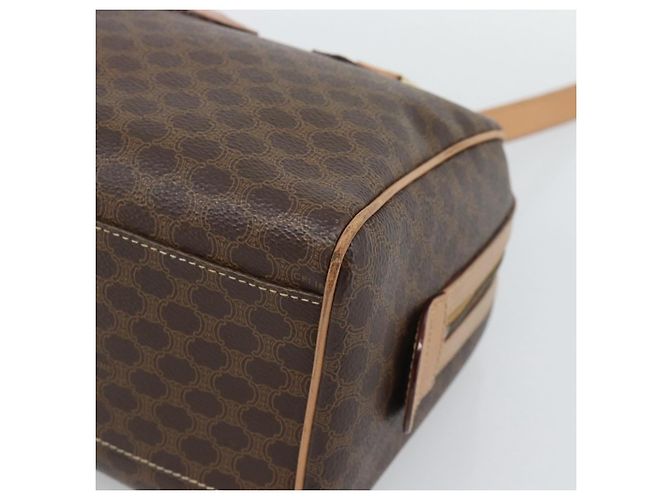 Céline CELINE Macadam Canvas Hand Bag PVC Leather 2way Brown Gold - vista 12